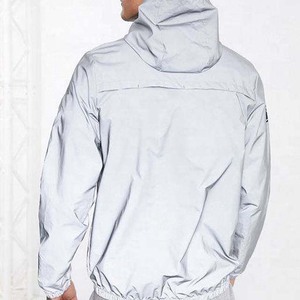 Servicio OEM personalizado 2025 Unisex Transpirable Cómodo Reflectante Media cremallera Chaqueta Chaquetas cortavientos para hombres - Product Image 4