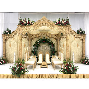 Elegante Mandap de Madera para Bodas Indias, Mandap de Madera para Bodas Gujarati, Estilo Abierto, Nuevo, para Eventos en Tennessee - Product Image 1