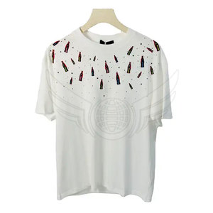 Camisetas con diamantes de imitación para hombre de nuevo estilo de la mejor calidad, ropa de verano hecha a medida, camisetas con diamantes de imitación para hombre - Product Image 1