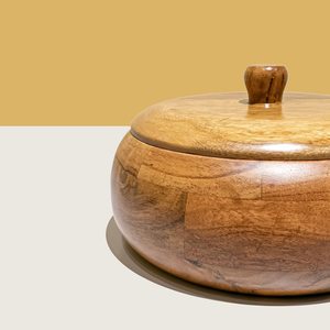 Casserole en bois de designer incroyable Design personnalisé Cuisine polyvalente Conception artisanale Idéal pour servir la marmite - Product Image 2