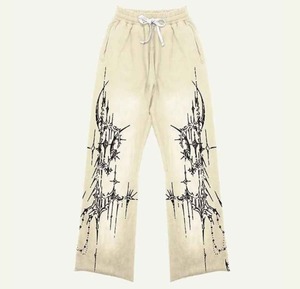 ชุดวอร์มแฟลร์วินเทอร์ ผ้าโพลีเอสเตอร์/คอตตอนบุซับใน มีฮู้ด สวมใส่สบาย น้ำหนักเบา เอวยางยืด ซักแบบฟูลสโตนวอช ซิป ปักลายสกรีน - Product Image 6