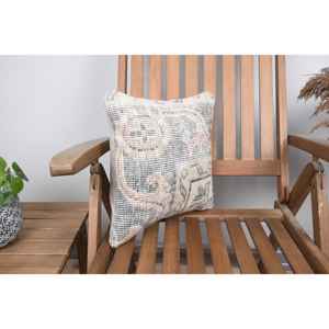 Beige Kilim Wool Pillow 14x14 Inch Luxury Vintage <b>Fluffy</b> Embroidered Rustic Throw Pillow for <b>Bedding</b> or Floor Use - Product Image 2