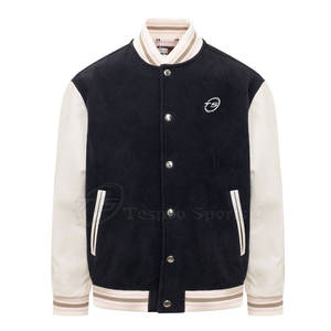 Top Selling Custom Made Men's Letterman <b>Jacket</b> Cotton Wool Breathable <b>Mandarin</b> <b>Collar</b> Best Quality Durable Material Winter - Product Image 1