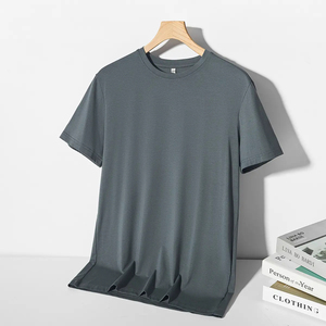 T-shirt en tissu tricoté 100 % coton 160 g/m² respirant à col rond et manches courtes pour hommes, personnalisable en gros - Product Image 6