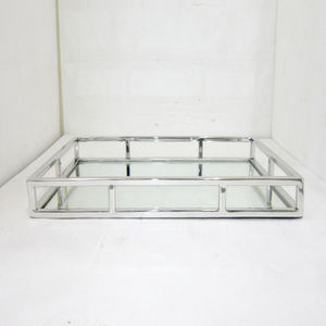 Aluminium Métal Forme Unique Plaqué Argent Plateau de Service Style Fantaisie Luxe Fait Main Vente à Chaud Excellente Qualité - Product Image 3