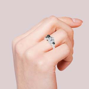 Jeulia Hug Me Play with My Baby Penguin Round Cut Sterling <b>Silver</b> Fine <b>Ring</b> - Product Image 4