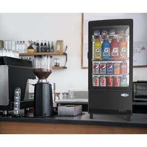 Refrigerador de mostrador negro de 17 pulgadas, capacidad de 2.3 pies cúbicos, certificado ETL, estantes ajustables, CDCU-3C-BK, enfriadores y refrigeradores - Product Image 4