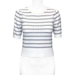 Jersey personalizado de cuello redondo de Moda de Primavera para mujer, suéter fino de algodón/Nailon/viscosa de punto a rayas, puntera informal frontal - Product Image 1