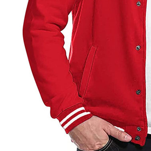 Servicio OEM al por Mayor, Chaqueta Varsity de Lana para Hombre, Talla Personalizada, Cuello Alto, Invierno, Resistente al Viento, Transpirable, Tela de Lona, Personalizada - Product Image 6