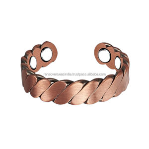 Diseño retorcido Vendedor superior Alivio del dolor articular Anillo ajustable Anillo de puño abierto de cobre puro Gran regalo para mujeres y hombres - Product Image 5