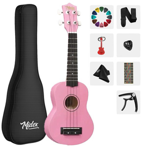 21 Inch Pink Soprano Ukulele <b>Kit</b> with Bag, Strap, Picks & Method <b>Book</b> | Midex UKX-901PK - Product Image 1
