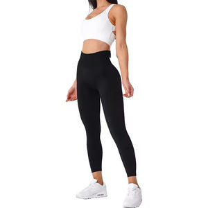 Leggings de yoga fitness taille haute de haute qualité avec logo personnalisé pour femmes Leggings souples de poussée du Pakistan - Product Image 2