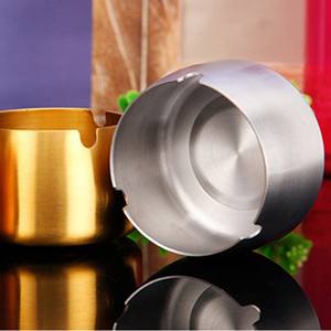 Argent Acier Inoxydable Cendrier Comptoir Cigarette Cendrier Pour Hôtel Restaurant Bureau À Domicile Intérieur Extérieur En Gros - Product Image 5