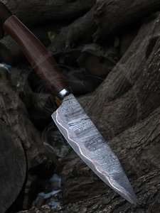 Profesional japonés 55 capas Damasco cobre acero cocina Chef cuchillos juegos cocina cuchillo de corte con mango de madera de rosa - Product Image 2