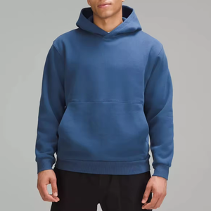 Oem Oversize Hommes Sweat à capuche d'hiver Porter solide Côte Garniture Grande Poche Mode Manches Longues Doux Chaud Coton XXL Pas Cher Pullover Hoodies - Product Image 3