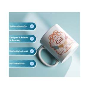 Taza 'My Favorite Gal' de Cerámica Blanca con Diseño 'Gal' y Nombre Personalizado (Aprox.) Cuchara Linda y Sencilla de 330 ml, Apta para Lavavajillas, Ideal para Regalos - Product Image 4