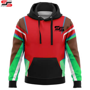 Algodón en blanco de lana gruesa de peso pesado de gran tamaño Logotipo de impresión personalizada de los hombres de sublimación térmica sudaderas con capucha para hombres Casual Streetwear - Product Image 1