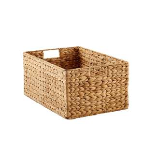 Panier de rangement écologique pour la maison, 100% naturel, en jacinthe d'eau flexible, multifonctionnel, moderne, cube de rangement de 30 cm, nouveau - Product Image 5