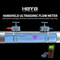 Medidor de Flujo Ultrasónico Portátil con Abrazadera para Agua Industrial, Líquido de Decapado, Agua Reciclada, Aguas Residuales Químicas