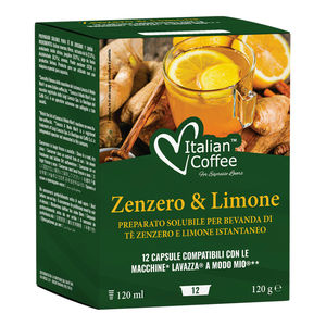 12 capsules de café italien au gingembre et au citron compatibles avec Lavazza A Modo Mio* - Product Image 1