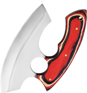 มีด Ulu ทำด้วยมือพร้อมปลอกหนัง | มีดตัดพิซซ่าอเนกประสงค์ - Product Image 3