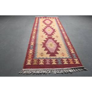 2.6x6.7 ft Rug, <b>Runner</b> Vintage Rug, <b>Red</b> Animal Print Rug - Product Image 2