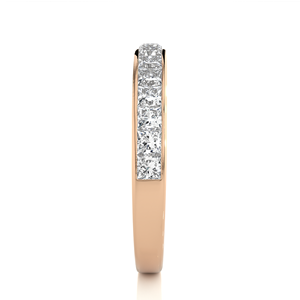 แหวนเพชรดีไซน์มินิมอลสไตล์วินเทจ ทองคำแท้ 14k สีเหลือง/โรสโกลด์ เพชรทรงบริลเลียนท์คัต เพชรเลี้ยงในห้องปฏิบัติการ ความใส VVS แหวนทอง 18k - Product Image 2