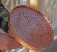 Pommeau de douche pluie en cuivre marocain moderne fabriqué à la main nouveaux accessoires de robinet de salle de bain OEM pour une utilisation en appartement