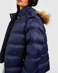 Nouvelle veste d'hiver blanche, chaude, personnalisée, style classique, brillante, à capuche, manteaux en duvet pour femmes - Product Image 6