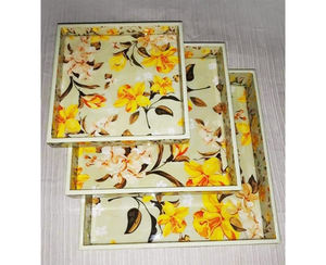 ถาดเสิร์ฟไม้อะคริลิคทันสมัยสำหรับใช้งานหลากหลาย - Product Image 1