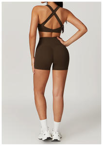 Vente en gros Nouveau 2025 Ensembles pour femmes respirants de haute qualité Ensemble de yoga 2 pièces Vêtements de sport Gym Running Yoga Ensembles de fitness - Product Image 2