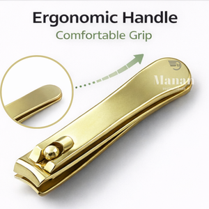 Coupe-ongles professionnel en acier inoxydable doré, lame tranchante, ouverture large, pour manucure et pédicure - Product Image 4