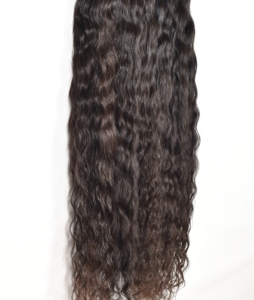 ผมต่อแบบ Remy จากอินเดียบริสุทธิ์ยังไม่ผ่านกระบวนการผม100% หนังกำพร้าแบบหลวมและมัดผมตรงสไตล์เป็นลอนลึก - Product Image 3