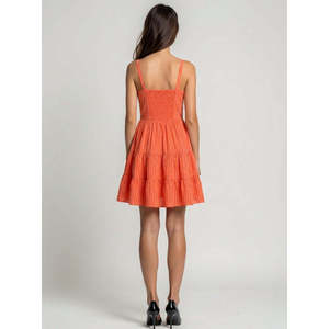 Vestido Mini Boho Chic de Algodón Tejido a Mano con Tirantes Finos y Dobladillo con Volantes, Talla XS - Product Image 5