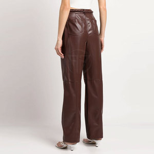Pantalon en cuir décontracté pour femme, taille mi-haute, hiver - Coupe confortable, écologique et respirant, design intemporel - Product Image 5