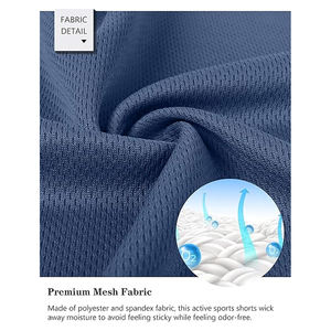 Pantalones cortos de baloncesto unisex con cierre de cordón, ligeros, de secado rápido, 11 "de largo, estilo sólido de calle alta para gimnasio Atlético - Product Image 3