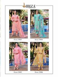 Impresión digital de algodón de césped Salwar Kameez indio y pakistaní Premium con bordado Precio al por mayor para fiestas - Product Image 6