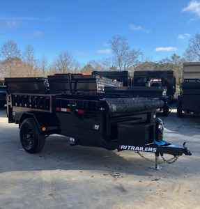 Remolque de descarga 510 5K en buen estado, de un solo eje, con puertas tipo granero, rampas, plataforma de acero hidráulica con motorreductor, alta productividad - Product Image 6