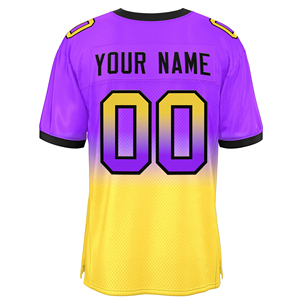 Maillot de football américain inspiré du streetwear Coupe surdimensionnée Couleurs personnalisées Maille Uniforme de football américain - Product Image 4