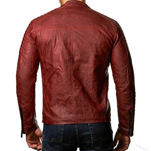 Veste de course en faux cuir pour homme Design tendance et élégant avec fermeture éclair - Product Image 5