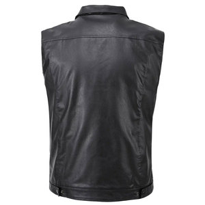 Premium Real Leather <b>Vest</b> <b>Men</b> Soft Touch Durable Material Motorcycle Biker Look Fashion <b>Vest</b> For Daily Wear And Bulk Supply - Product Image 2