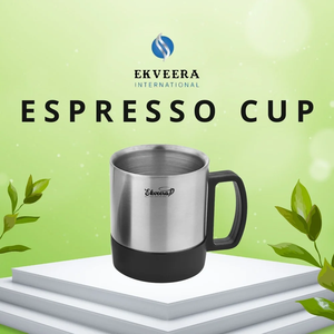 Taza de Espresso Moderna y Ecológica de Doble Pared con Elegante Diseño de Acero Inoxidable - Product Image 4