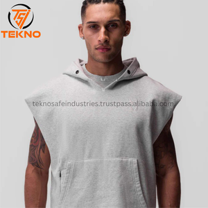 เสื้อฮู้ดแขนกุดสำหรับผู้ชายเสื้อออกกำลังกายมีฮู้ดขนาดใหญ่พิเศษเสื้อมีฮู้ดสั่งตัดโลโก้ได้ตามต้องการใส่ไปยิม - Product Image 3