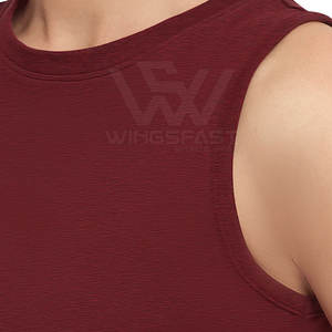 Ropa de gimnasio sin mangas, nuevo estilo, camisetas sin mangas para mujer, camisetas sin mangas ligeras de algodón hechas en stock para mujer - Product Image 6