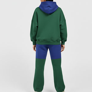 Conjunto Deportivo de Invierno para Mujer, Estilo Holgado, 100% Algodón, Color Sólido, con Logotipo Personalizado Serigrafiado, Estilo Hip Hop, 2 Piezas - Product Image 2