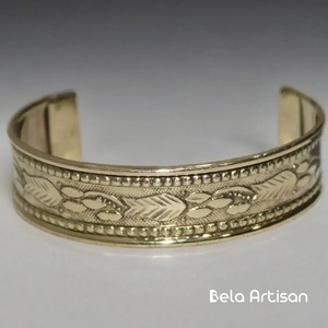 Brazalete de latón chapado en oro Joyería elegante al por mayor para boutiques y minoristas para pedir a granel - Product Image 6
