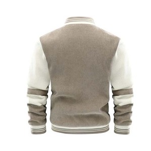 Fabrication de vêtements pour hommes OEM Fabriqué dans le meilleur matériau Vestes universitaires personnalisées Veste de baseball universitaire de couleur unie pour hommes 2025 - Product Image 6