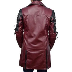 <b>Gothic</b> Leather <b>Jacket</b> Mens Coat - Product Image 4