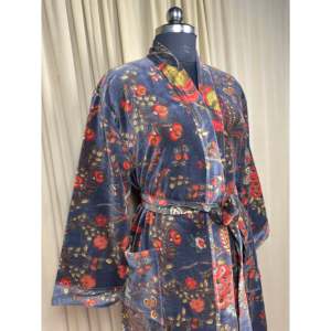 Luxury Unisex Velvet Kimono Elegant Reversible Silk Lined Quirky Gown Soft Autumn Winter <b>Christmas</b> Gift House Robe Boho <b>Jacket</b> - Product Image 5