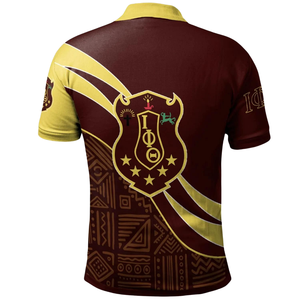 Polo Iota Phi Theta 1963 brodé, fraternité grecque, coton premium pour hommes, haut classique à manches courtes de la ligue Ivy - Product Image 2